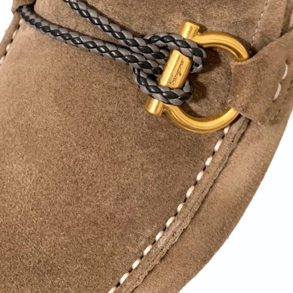 ❤️SOLD❤️Salvatore Ferragamo Front 4 Suede Driver Loafers - Picture 3 of 13